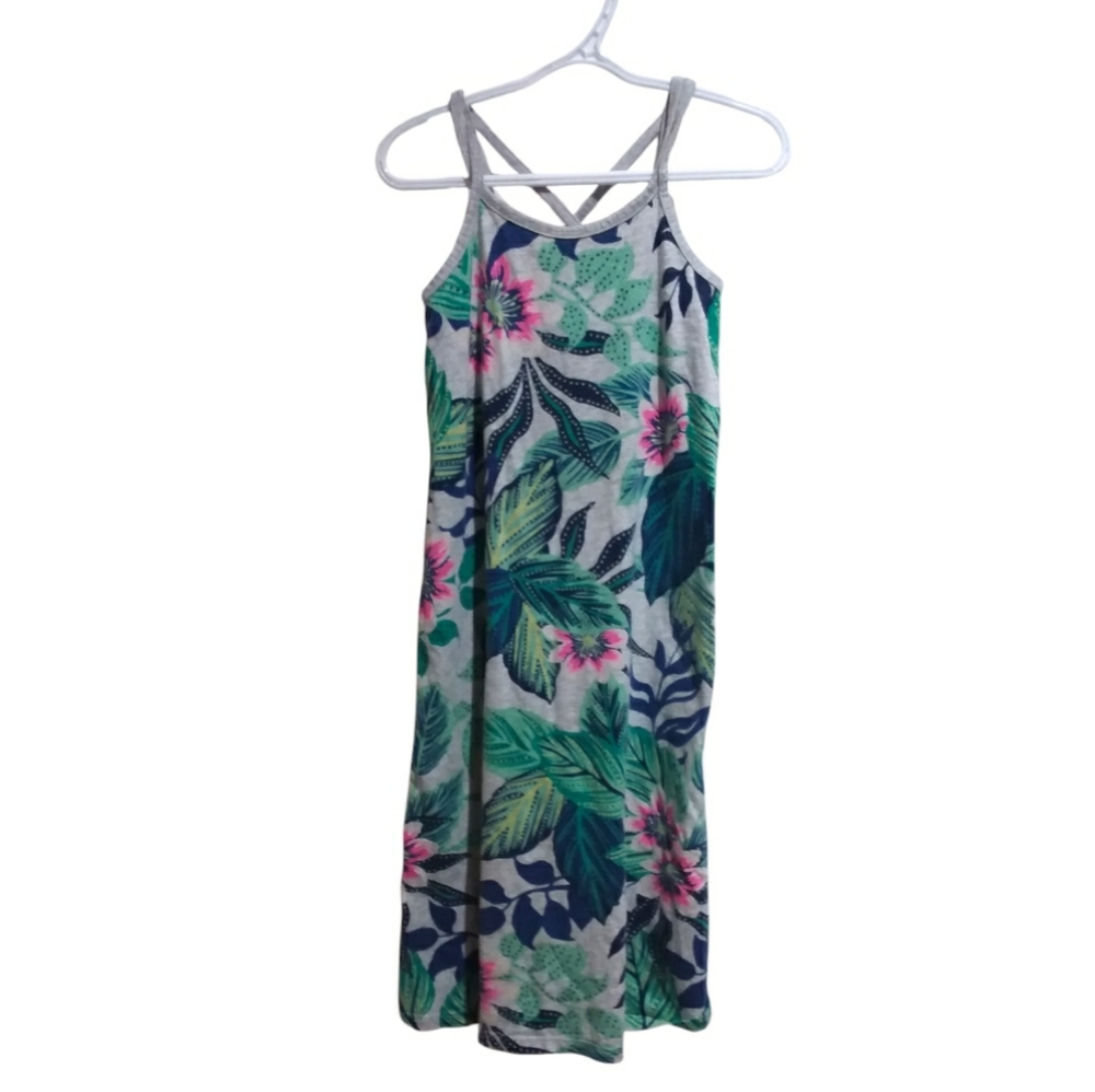 GAP KIDS Girls Tropical Print Dress (Med Length)